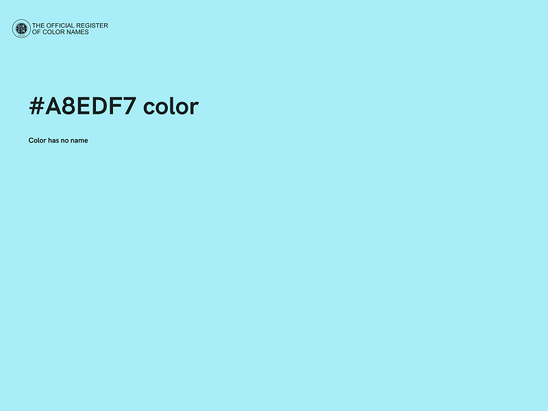 #A8EDF7 color image