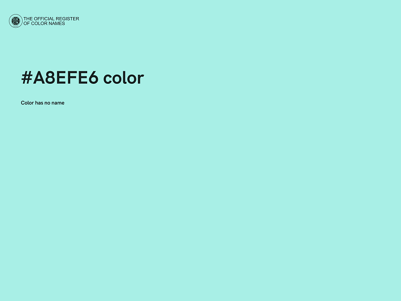 #A8EFE6 color image