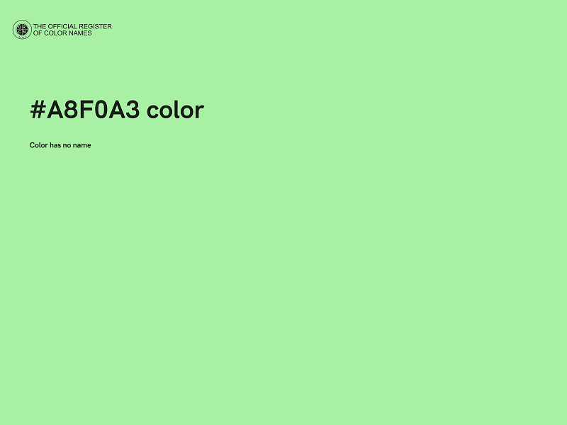 #A8F0A3 color image