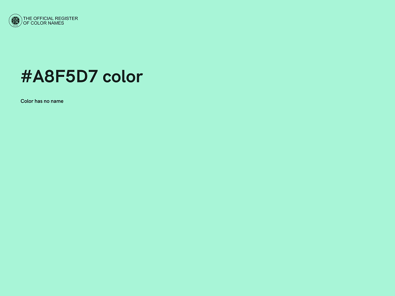 #A8F5D7 color image