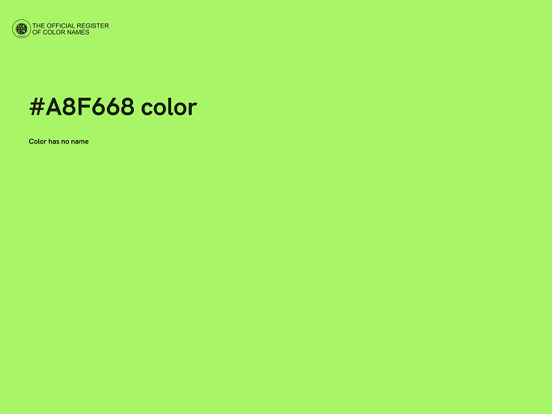 #A8F668 color image