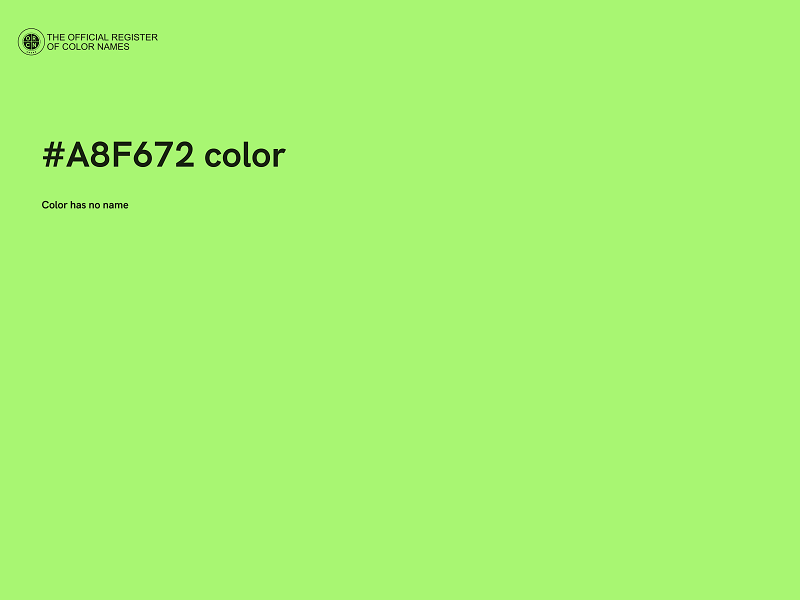 #A8F672 color image