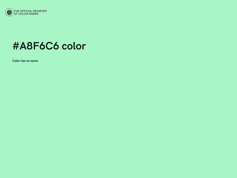 #A8F6C6 color image