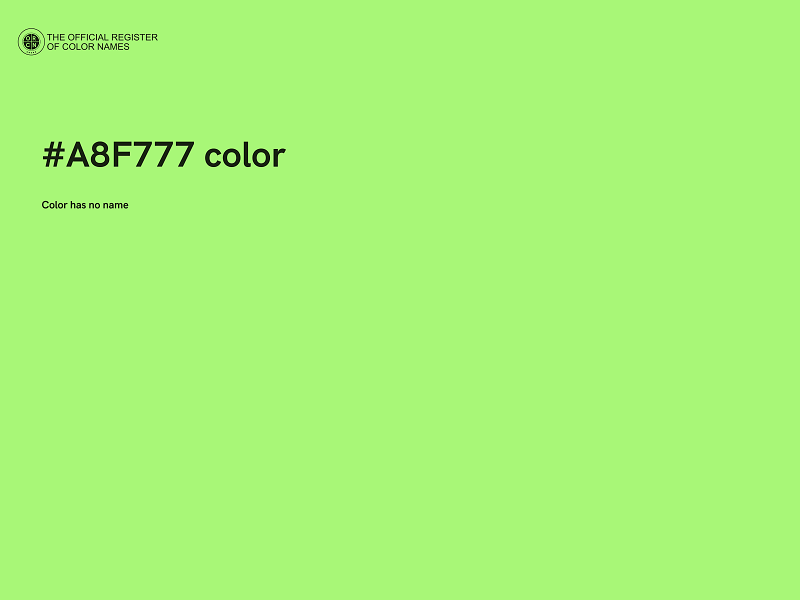 #A8F777 color image