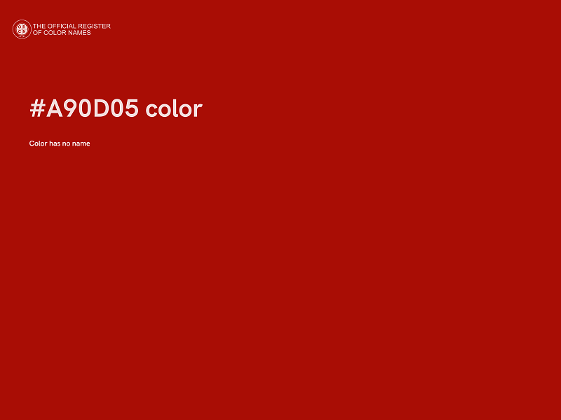 #A90D05 color image