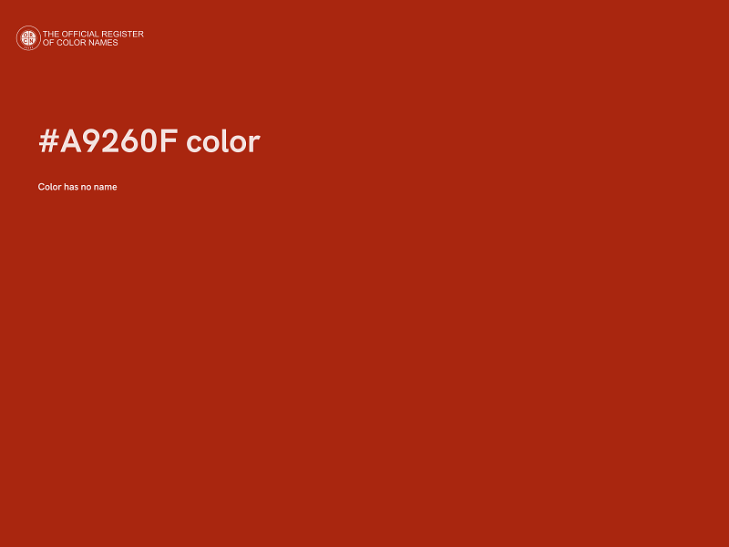 #A9260F color image