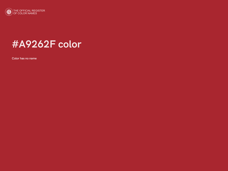 #A9262F color image