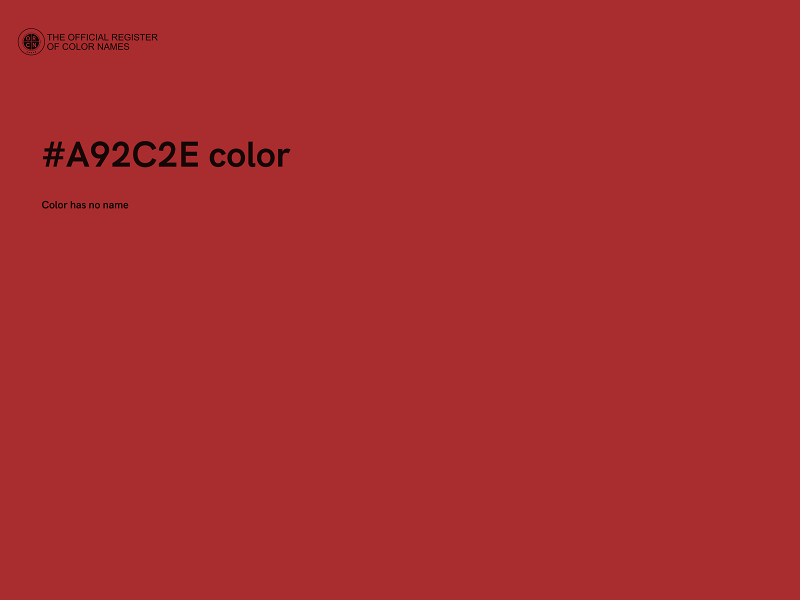 #A92C2E color image