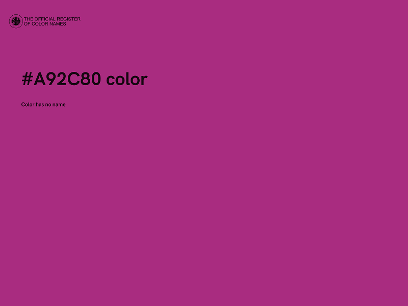 #A92C80 color image