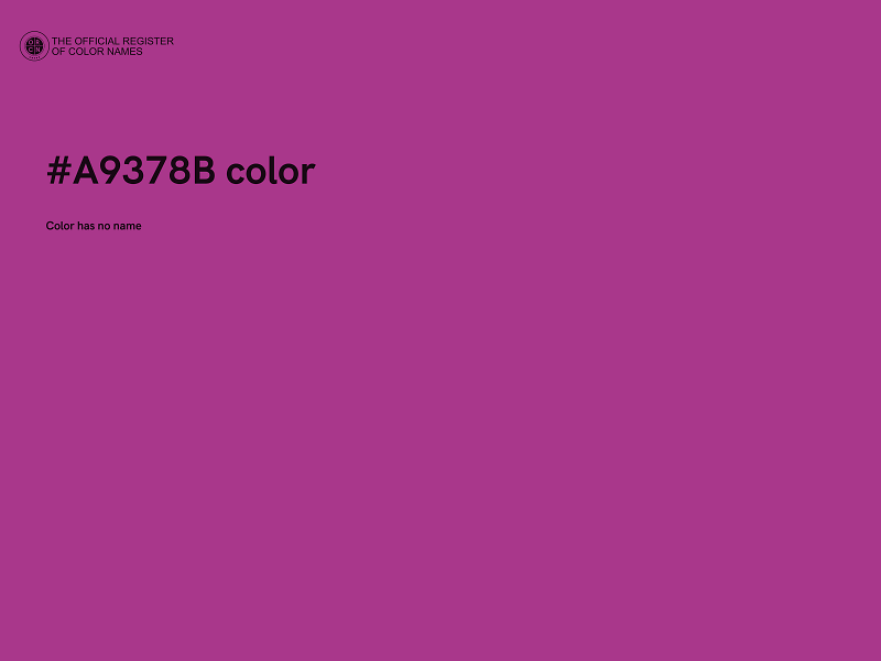 #A9378B color image