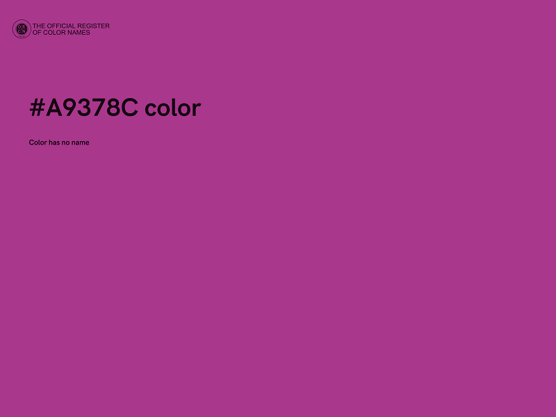 #A9378C color image