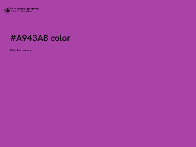 #A943A8 color image