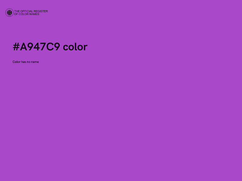 #A947C9 color image