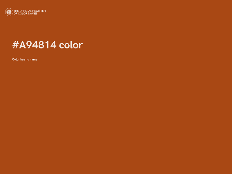 #A94814 color image