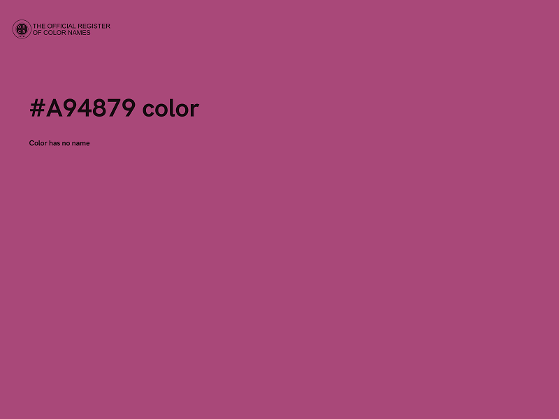 #A94879 color image