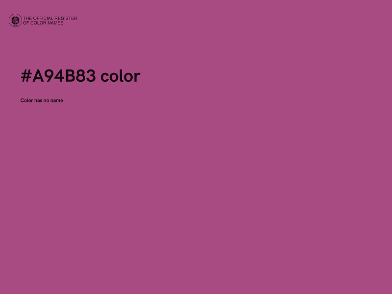 #A94B83 color image