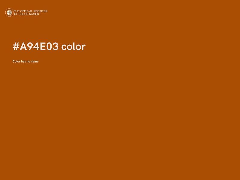 #A94E03 color image