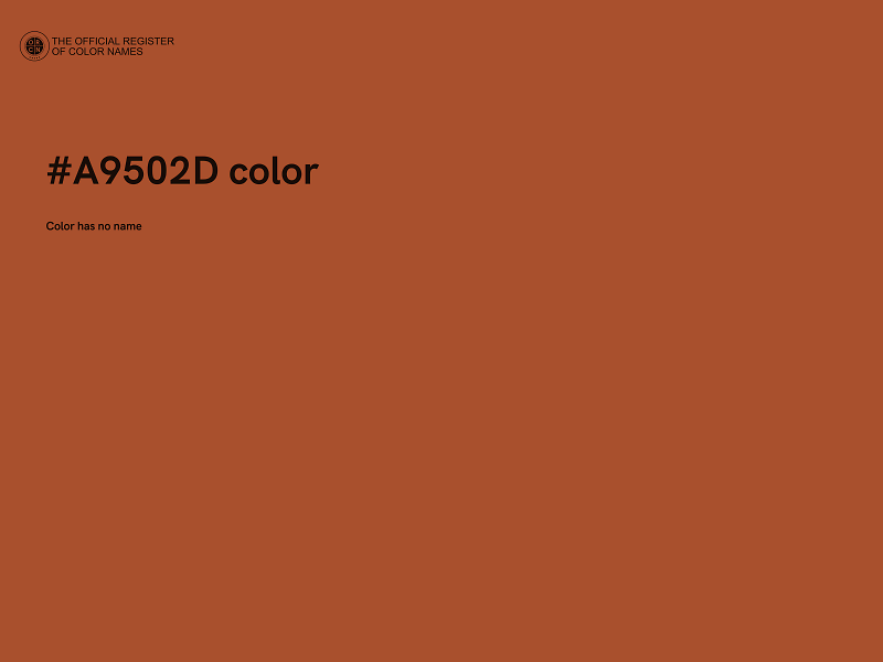 #A9502D color image