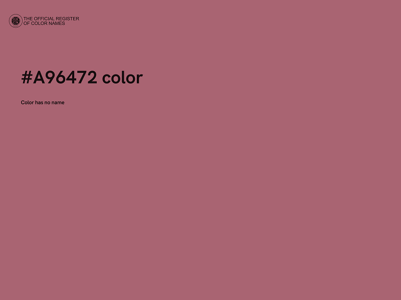 #A96472 color image