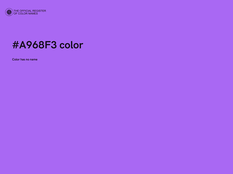 #A968F3 color image