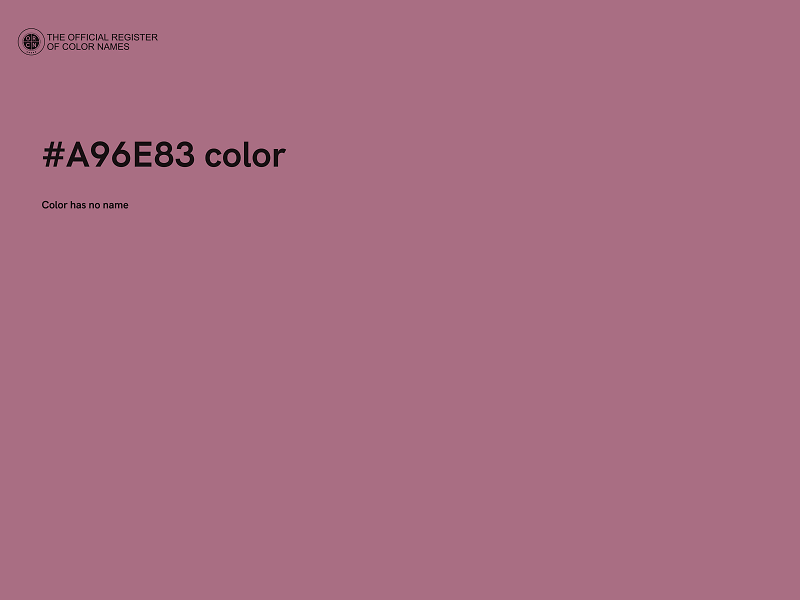 #A96E83 color image