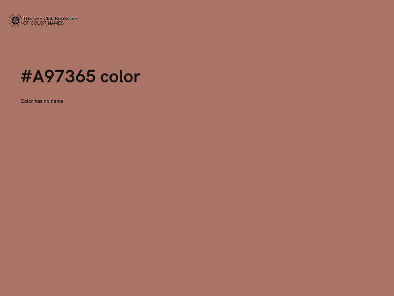 #A97365 color image