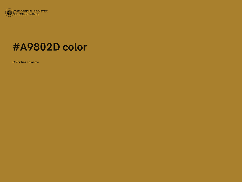 #A9802D color image