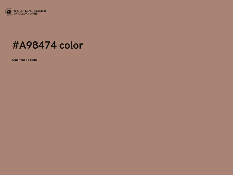 #A98474 color image