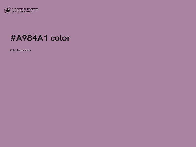 #A984A1 color image