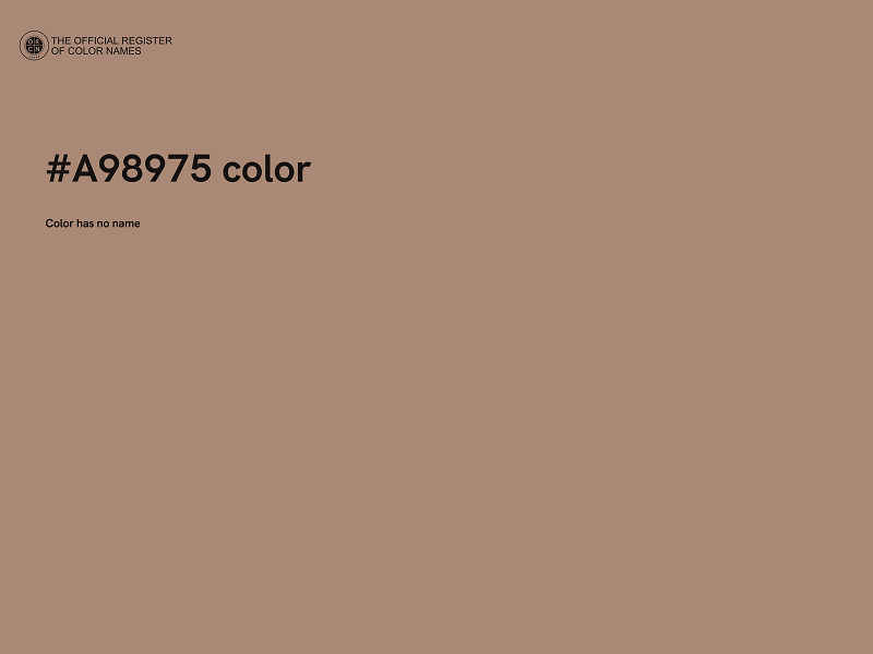 #A98975 color image