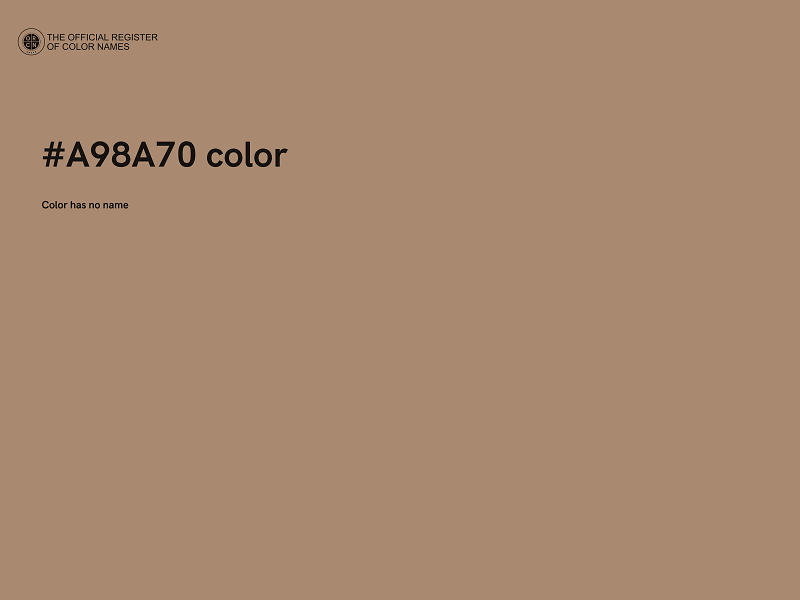 #A98A70 color image