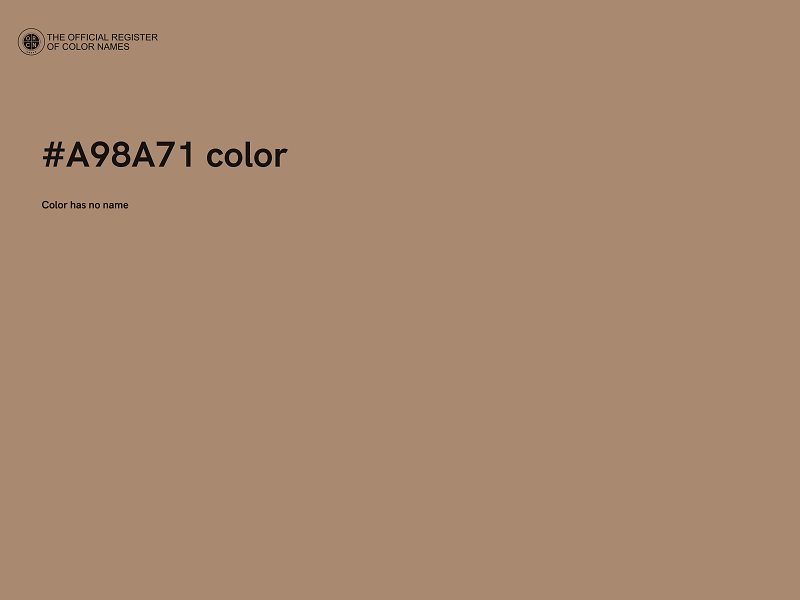 #A98A71 color image