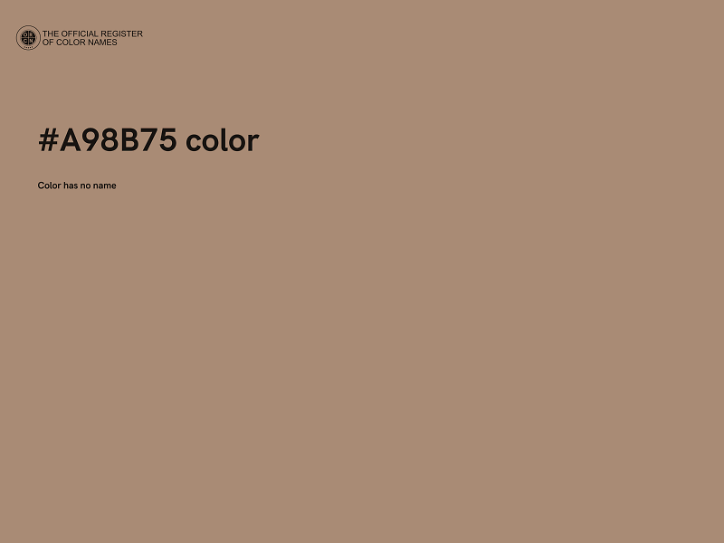 #A98B75 color image