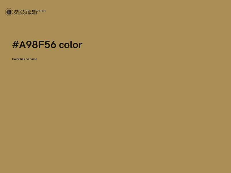 #A98F56 color image