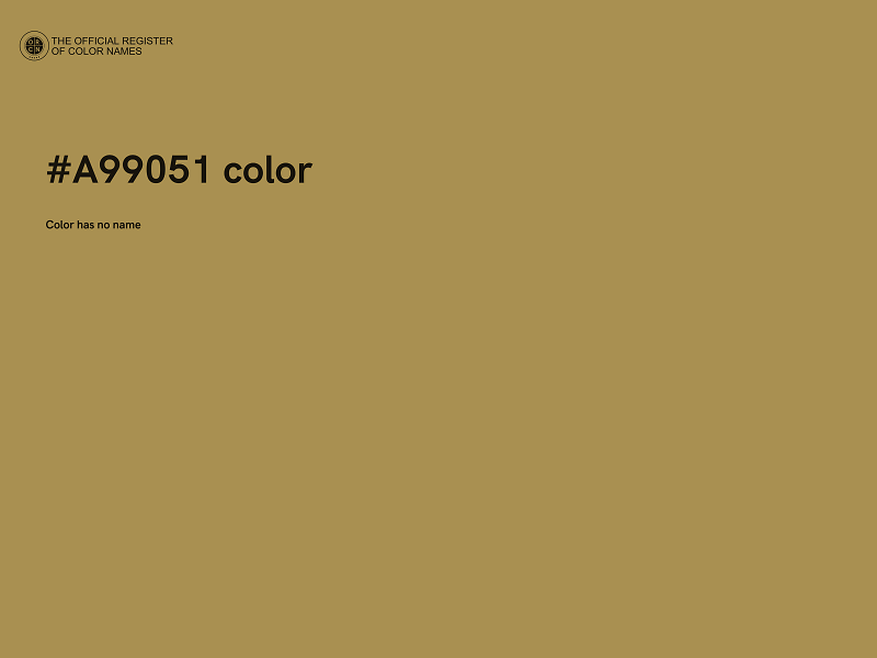 #A99051 color image