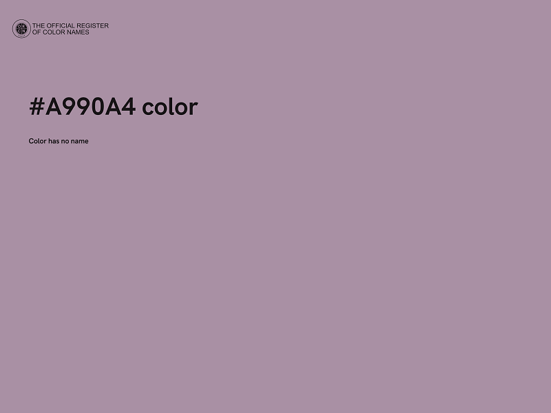 #A990A4 color image