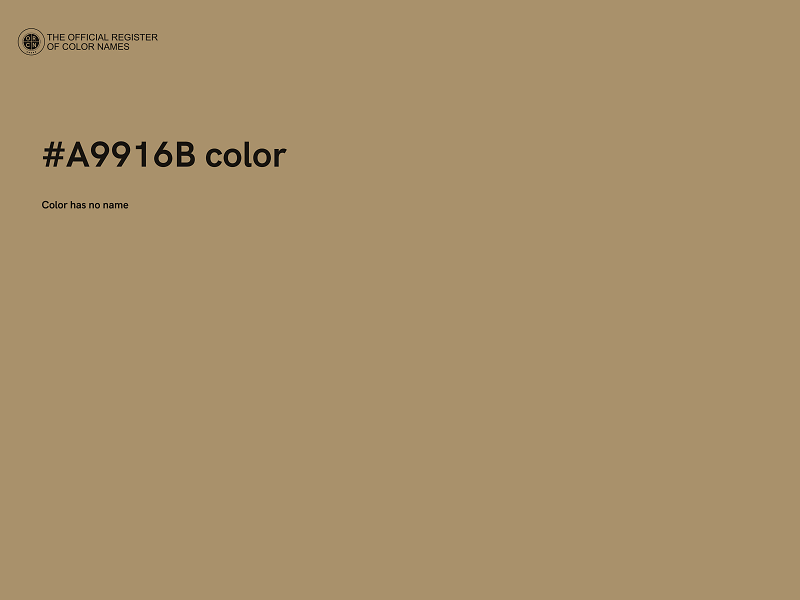 #A9916B color image