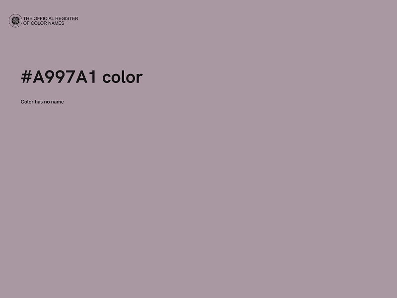 #A997A1 color image