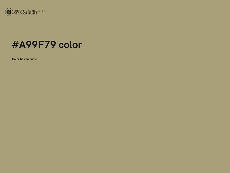 #A99F79 color image