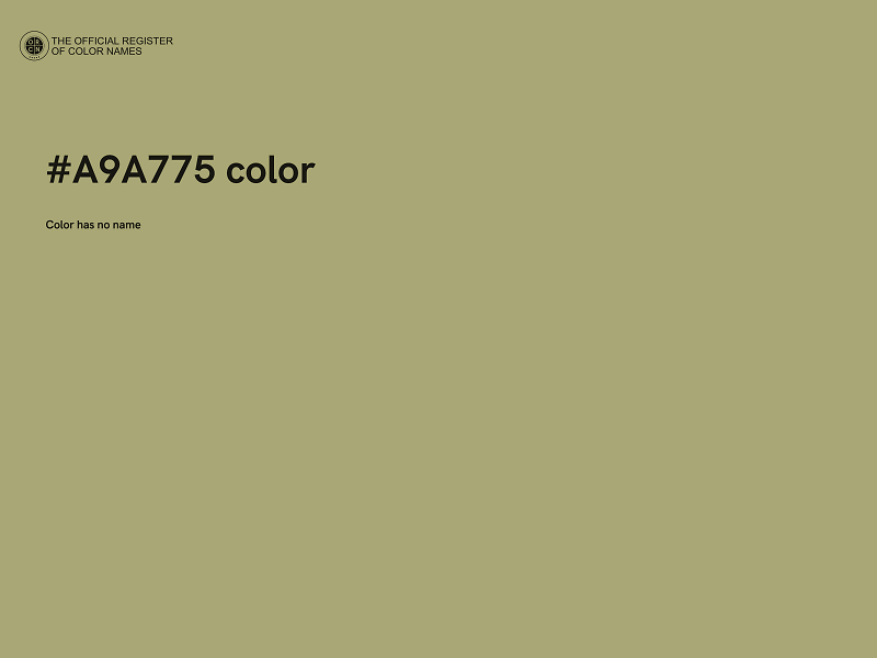 #A9A775 color image