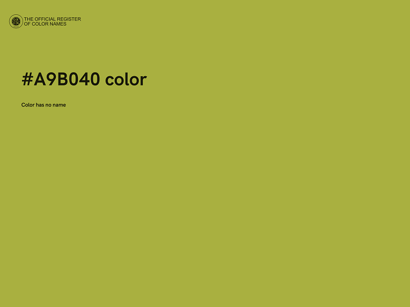 #A9B040 color image