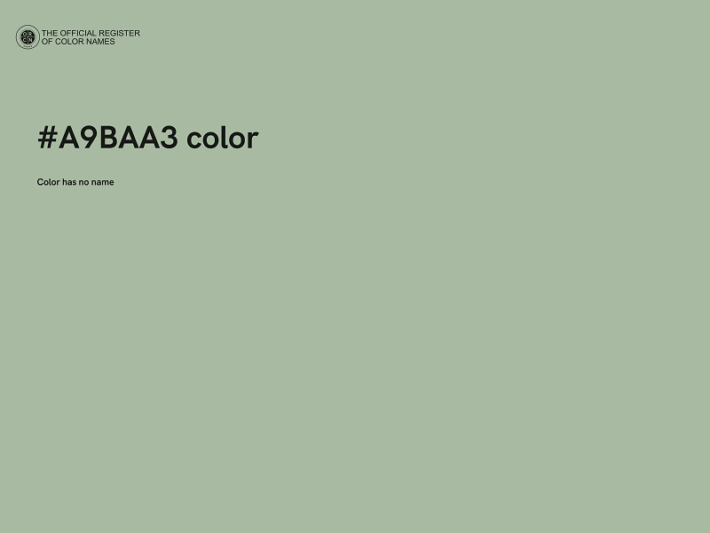 #A9BAA3 color image