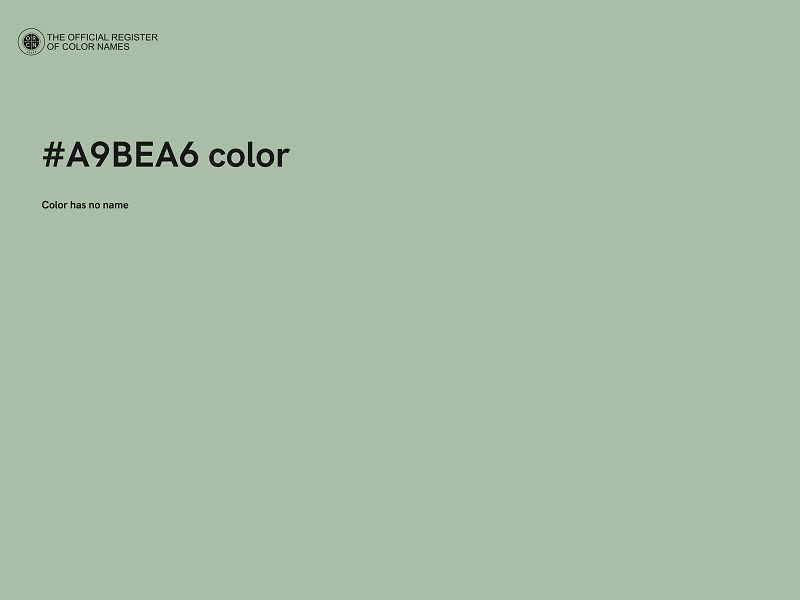 #A9BEA6 color image