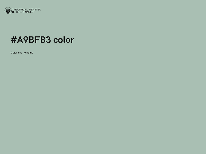 #A9BFB3 color image