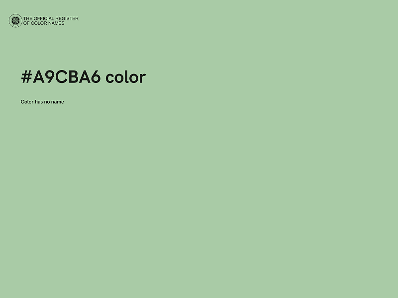 #A9CBA6 color image