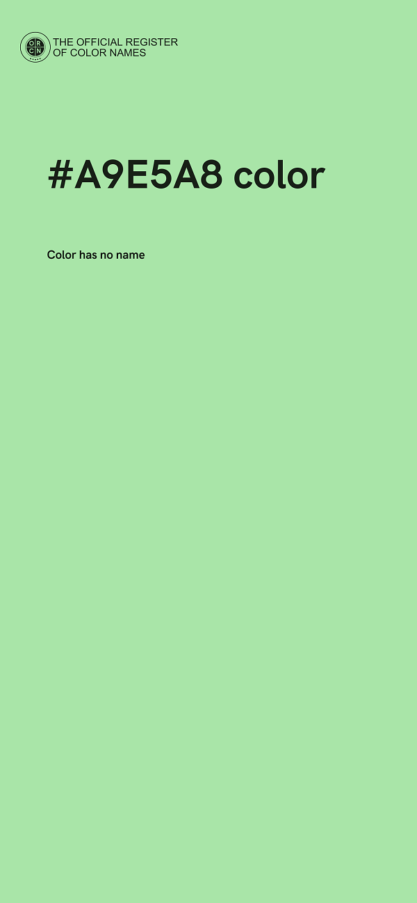 #A9E5A8 color image