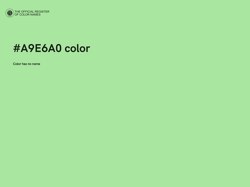 #A9E6A0 color image