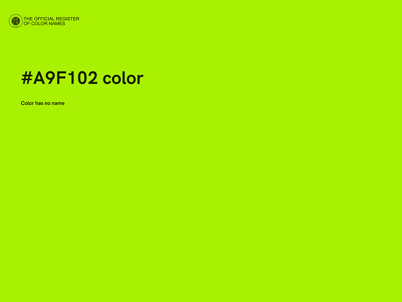 #A9F102 color image