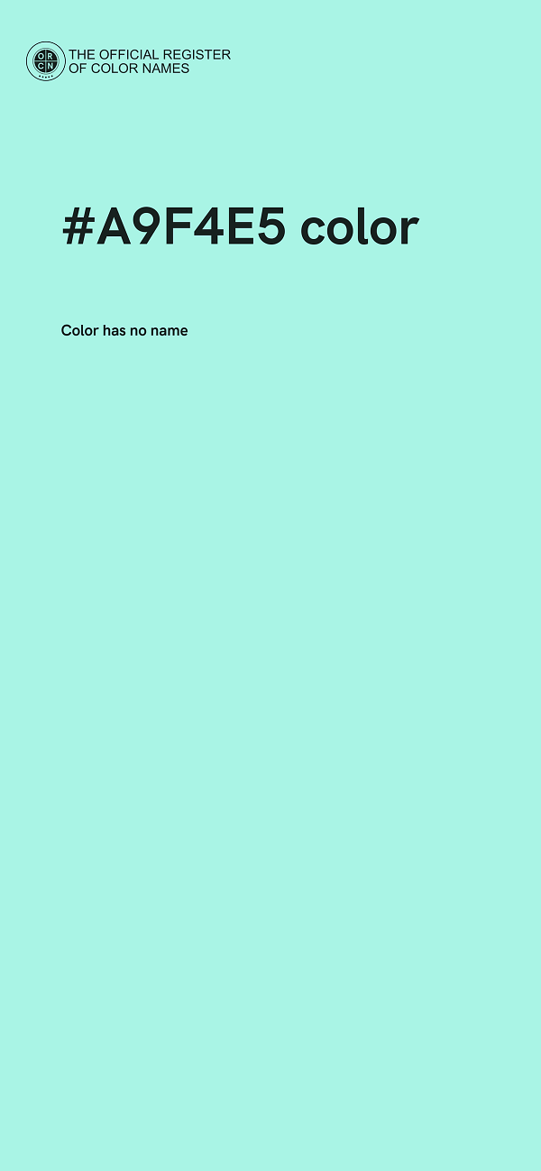 #A9F4E5 color image