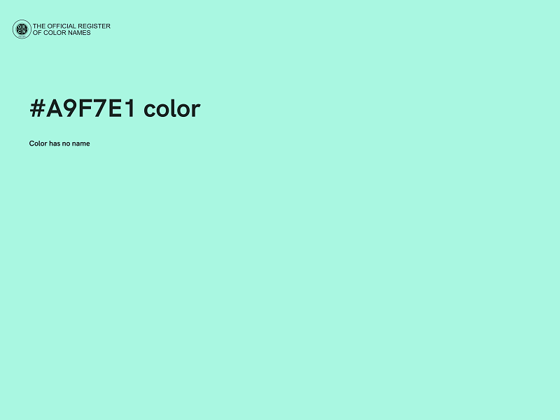 #A9F7E1 color image